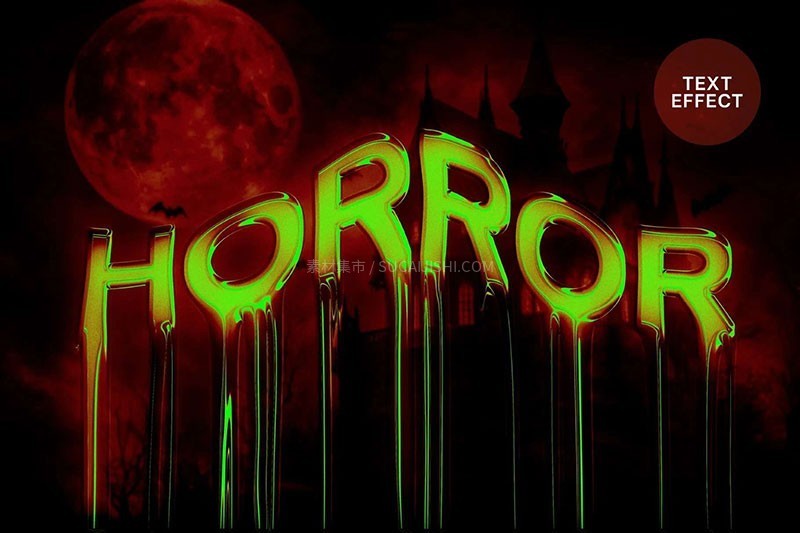 48款万圣节海报文字特效PSD模板